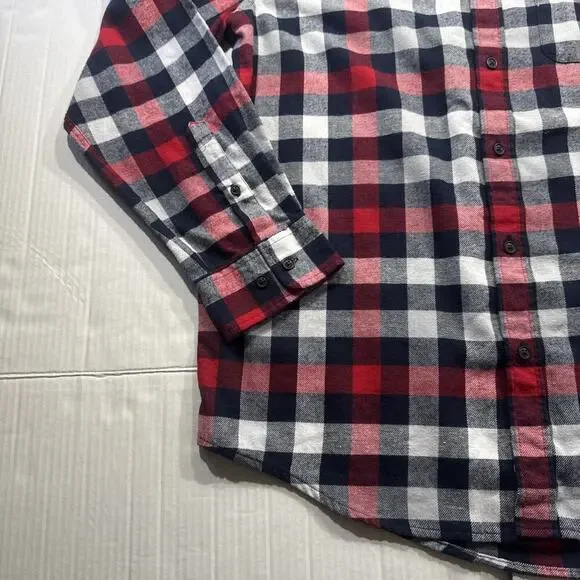 Croft & Barrow Flannel Shirt Mens Large Button Down Long Sleeve Plaid - Picture 4 of 10